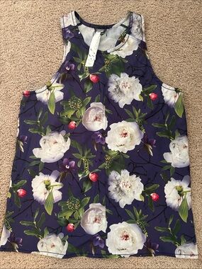 Oiselle Moody Floral Racerback Tank